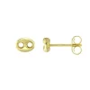 Boucles d'Oreilles Femme Puces OR 750/1000 Jaune