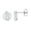 Boucles d'Oreilles Femme Puces ARGENT 925/1000 et Oxydes