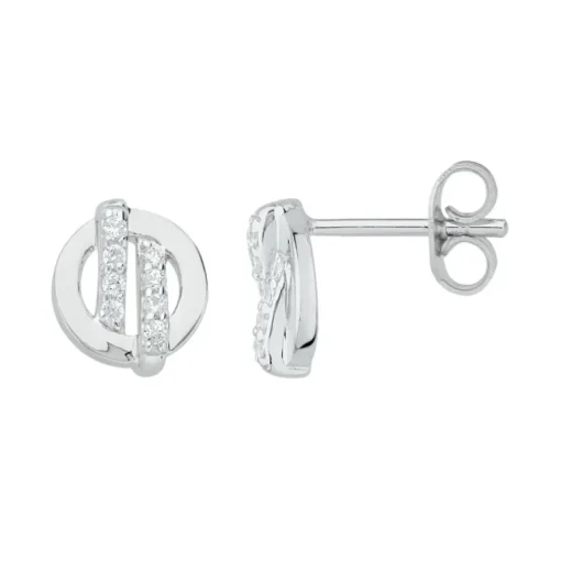 Boucles d'Oreilles Femme Puces ARGENT 925/1000 et Oxydes