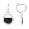 Boucles d'Oreilles Femme Pendantes EDORA ARGENT 925/1000 Céramique et Oxydes