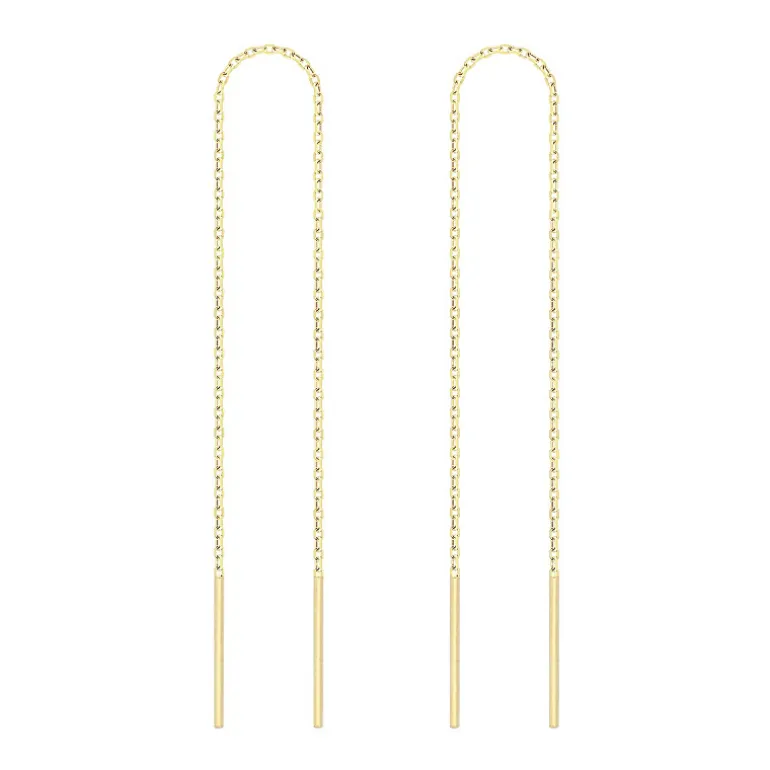 Boucles d'oreilles Femme Pendantes OR 750/1000 Jaune