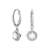 Boucles d'Oreilles Femme Pendantes SWAROVSKI UNA Métal Rhodié Blanc et Cristaux 5636270