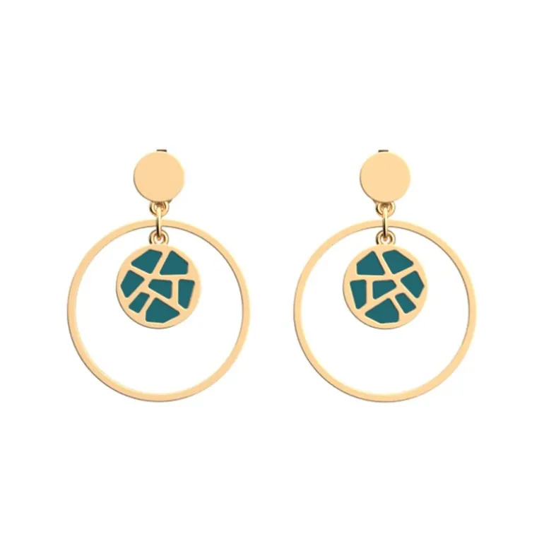 Boucles d'Oreilles Femme Pendantes LES CADETTES Laiton Doré 70385911996000