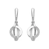 Boucles d'Oreilles Femme Pendantes Cerles EDORA ARGENT 925/1000 et Oxydes