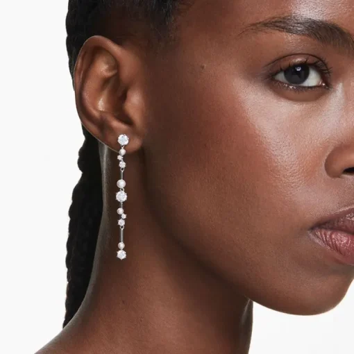 Boucles d'Oreilles Femme Pendantes Swarovski Constella Argenté et Cristaux 5705614