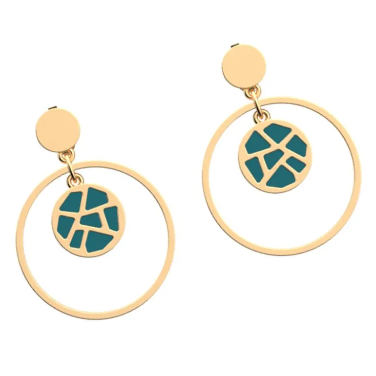 Boucles d'Oreilles Femme Pendantes LES CADETTES Laiton Doré 70385911996000