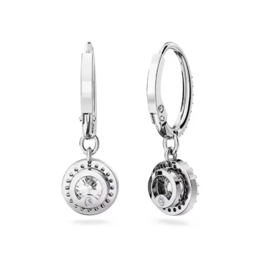 Boucles d'Oreilles Femme Pendantes SWAROVSKI UNA Métal Rhodié Blanc et Cristaux 5636270