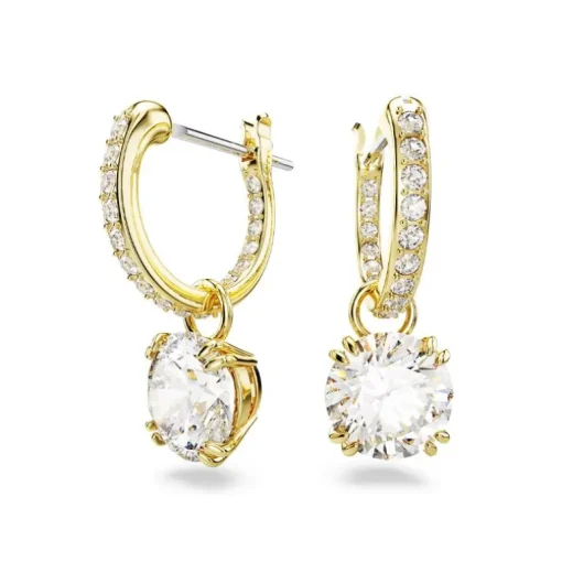 Boucles d'Oreilles Femme SWAROVSKI STILLA Métal Doré et Cristaux 5638802