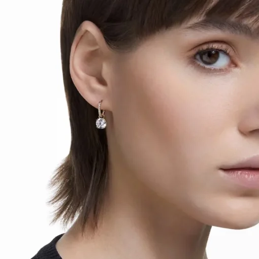 Boucles d'Oreilles Femme SWAROVSKI STILLA Métal Doré et Cristaux 5638802