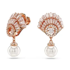 Boucles d'Oreilles Femme SWAROVSKI IDYLLIA Métal Doré Rose et Cristaux 5689196