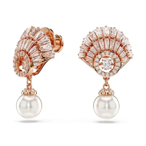 Boucles d'Oreilles Femme SWAROVSKI IDYLLIA Métal Doré Rose et Cristaux 5689196
