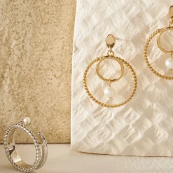 Boucles d'Oreilles Femme SAUNIER LIN Plaqué Or