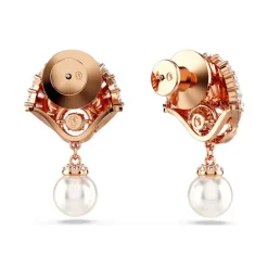 Boucles d'Oreilles Femme SWAROVSKI IDYLLIA Métal Doré Rose et Cristaux 5689196