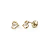 Boucles d'Oreilles Puces Enfant EDORA COLLECTION ESSENTIAL COEUR Or 375/1000