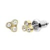 Boucles d'Oreilles Puces Femme FOSSIL SADIE TRIO GLITZ Acier Bicolore