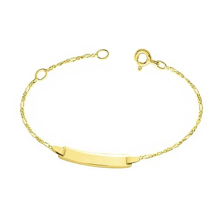 Bracelet Bébé Gourmette EDORA Or 375/1000 Jaune Maille Figaro EDO630002-13