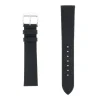 Bracelet Cuir Veau box LEEDS 18/16mm Noir Couture T/T Doublure Vachette nubuck