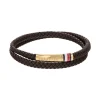 Bracelet Double Rangs Homme TOMMY HILFIGER Cuir Brun