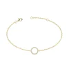 Bracelet Femme Cercle PLAQUE OR Jaune et Oxydes