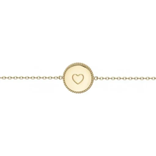 Bracelet femme coeur PHEBUS acier doré