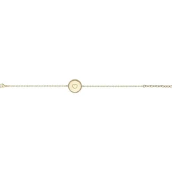 Bracelet femme coeur PHEBUS acier doré