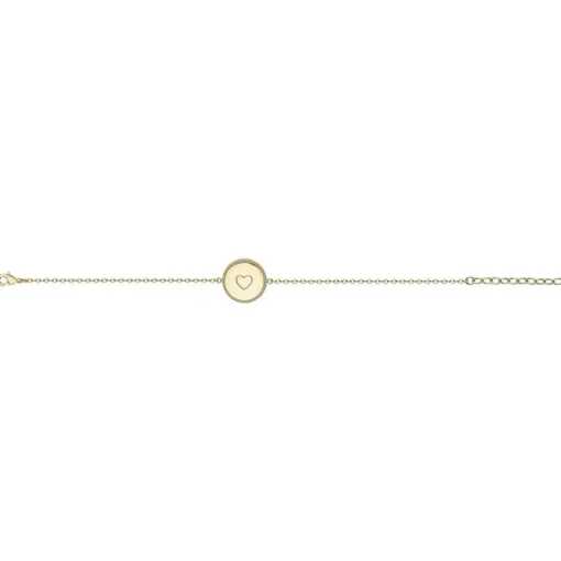 Bracelet femme coeur PHEBUS acier doré