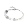Bracelet Femme CŒUR DE LION GEOCUBE® FUSION PRECIOUS PEARL Acier Argenté Perles d'Eau Douce
