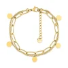 Bracelet Femme Double Rangs EDORA Acier Doré EDO433684