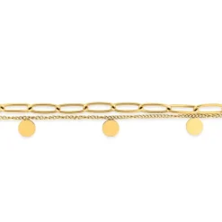 Bracelet Femme Double Rangs EDORA Acier Doré EDO433684
