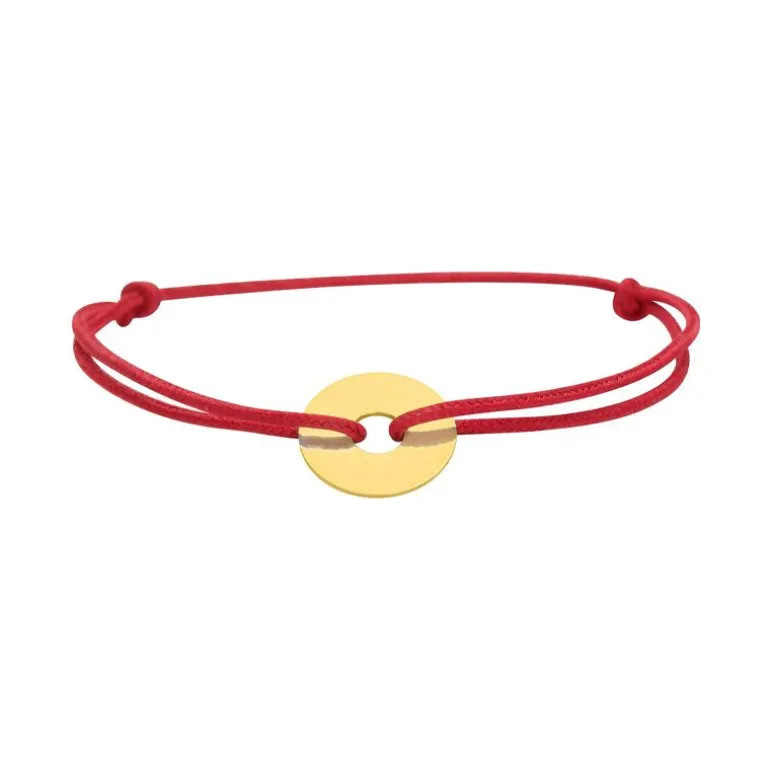 Bracelet Femme EDORA Or 375/100 Jaune et Cordon EDO9K7701.2