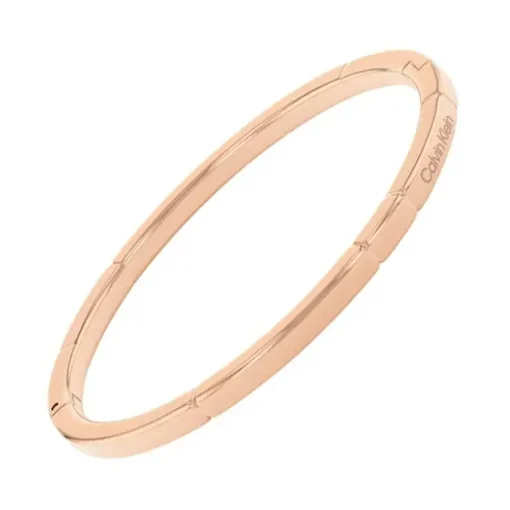Bracelet Femme Jonc CALVIN KLEIN SOFT SQUARES Acier Doré Rose
