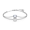 Bracelet Femme Jonc SWAROVSKI STILLA BLEU Métal Rhodié Blanc