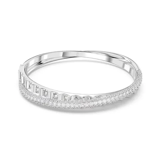 Bracelet Femme Jonc SWAROVSKI ROTA Métal Rhodié Blanc