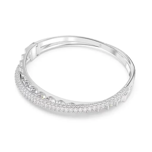 Bracelet Femme Jonc SWAROVSKI ROTA Métal Rhodié Blanc
