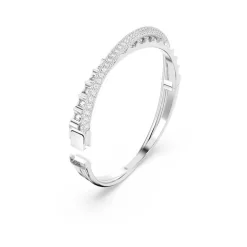 Bracelet Femme Jonc SWAROVSKI ROTA Métal Rhodié Blanc
