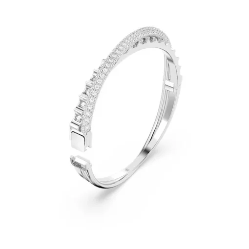 Bracelet Femme Jonc SWAROVSKI ROTA Métal Rhodié Blanc