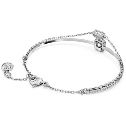 Bracelet Femme Jonc SWAROVSKI STILLA BLEU Métal Rhodié Blanc