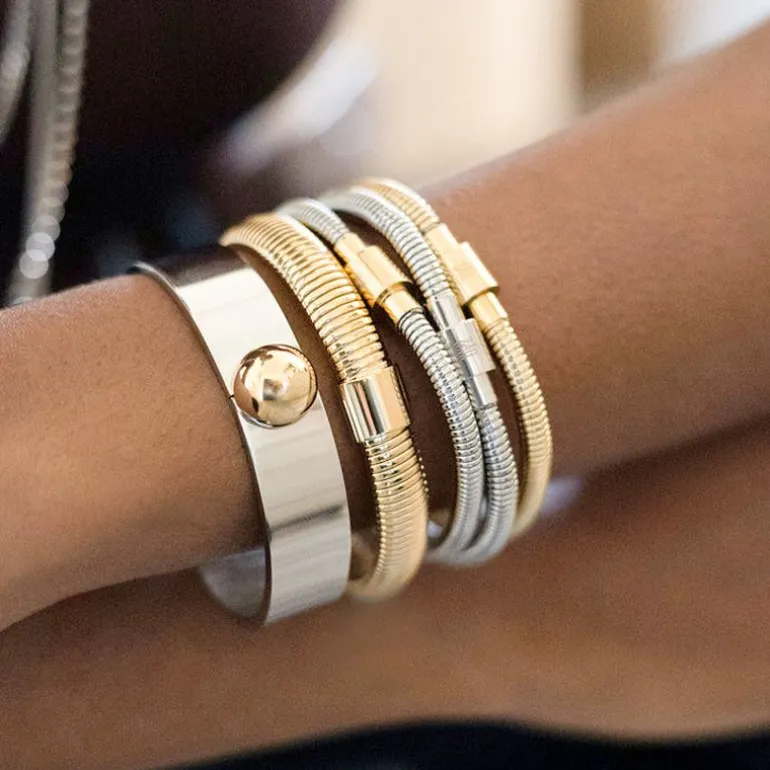 Bracelet Femme Jonc ZAG BIJOUX Elena Acier Doré SBJ23307-01UNI