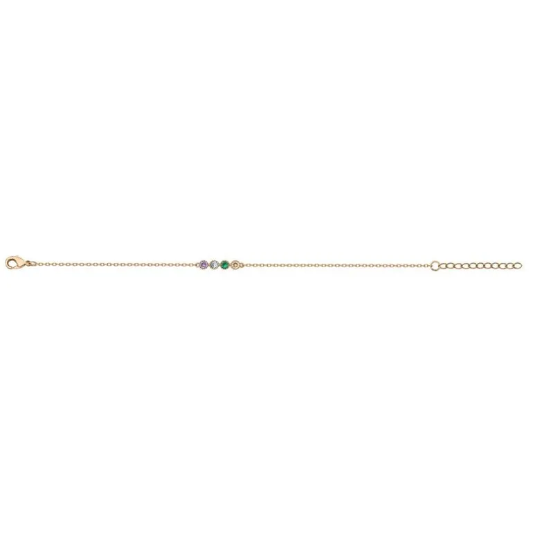 Bracelet Femme Multi Couleurs EDORA PLAQUE OR et Oxydes EDO66300063