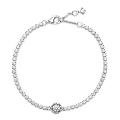 Bracelet Femme Pandora ARGENT 925/1000 Rivière Halo Scintillant 599416C01-18