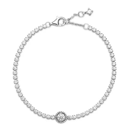Bracelet Femme Pandora ARGENT 925/1000 Rivière Halo Scintillant 599416C01-18