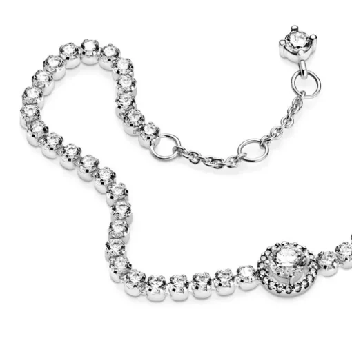 Bracelet Femme Pandora ARGENT 925/1000 Rivière Halo Scintillant 599416C01-18