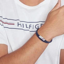 Bracelet Homme 19CM TOMMY HILFIGER 2.0 Cuir Bleu