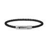 bracelet homme Driver ROCHET cuir tressé noir
