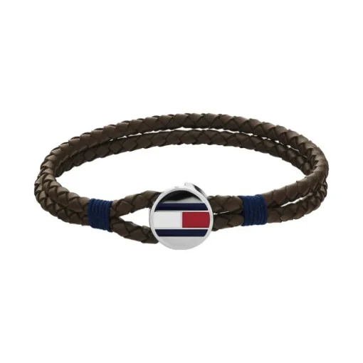 Bracelet Homme TOMMY HILFIGER Cuir Tressé Brun 2790207S