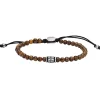 Bracelet Perles Homme 25CM FOSSIL Œil-de-Tigre