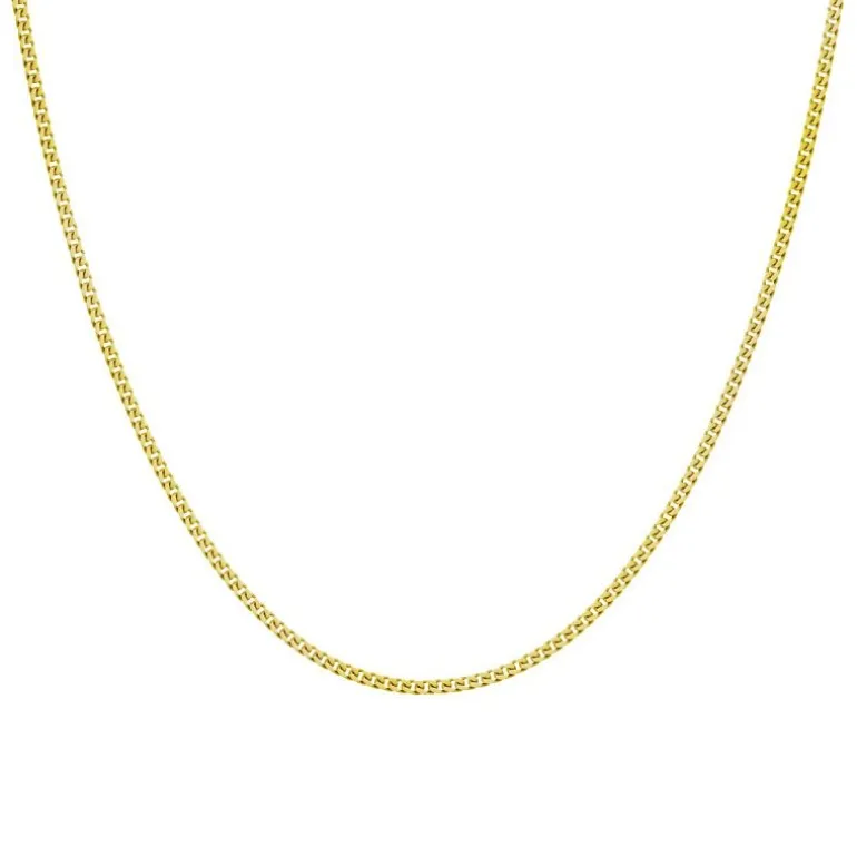 Chaîne Mixte EDORA GOURMETTE DIAMANTÉE 40CM 1.05MM Or 750/1000 Jaune