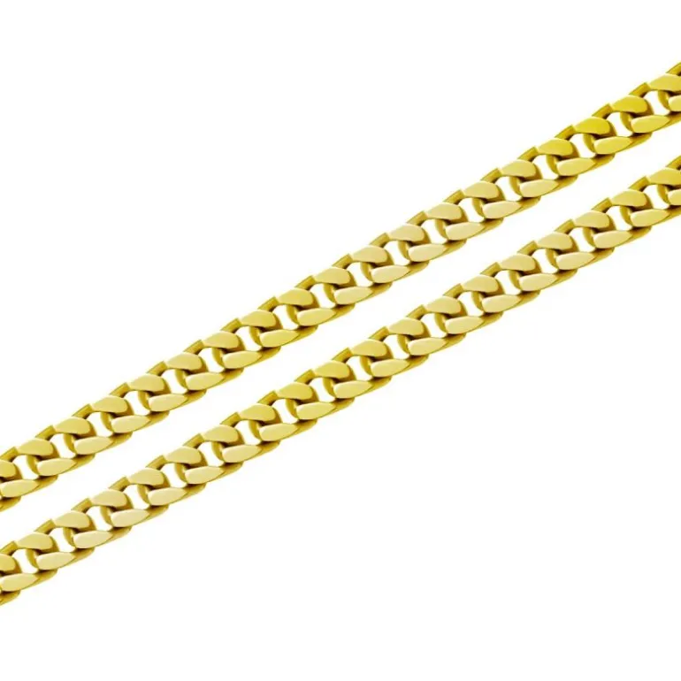 Chaîne Mixte EDORA GOURMETTE DIAMANTÉE 40CM 1.05MM Or 750/1000 Jaune