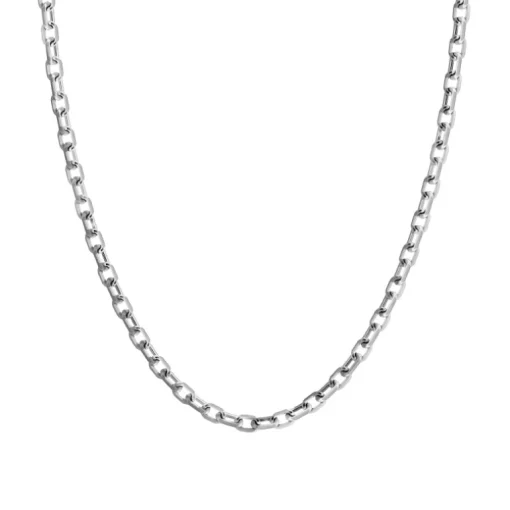Chaîne Or 750/1000 45CM 1.05MM FORÇAT DIAMANTÉE Blanc Mixte EDORA