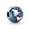 Charm Femme PANDORA CLIP GLOBE BLEU Argent 925/1000